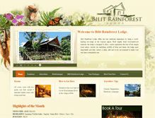 Tablet Screenshot of bilitrainforestlodge.com